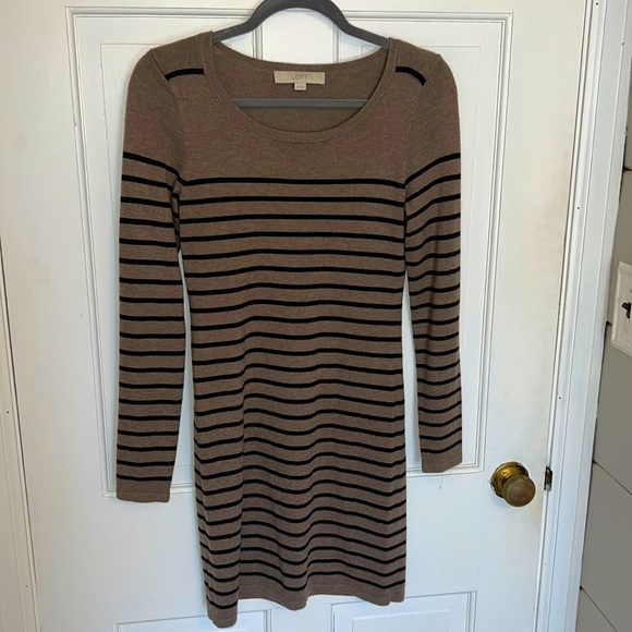 LOFT Dresses & Skirts - Loft Striped Sweater Dress XS